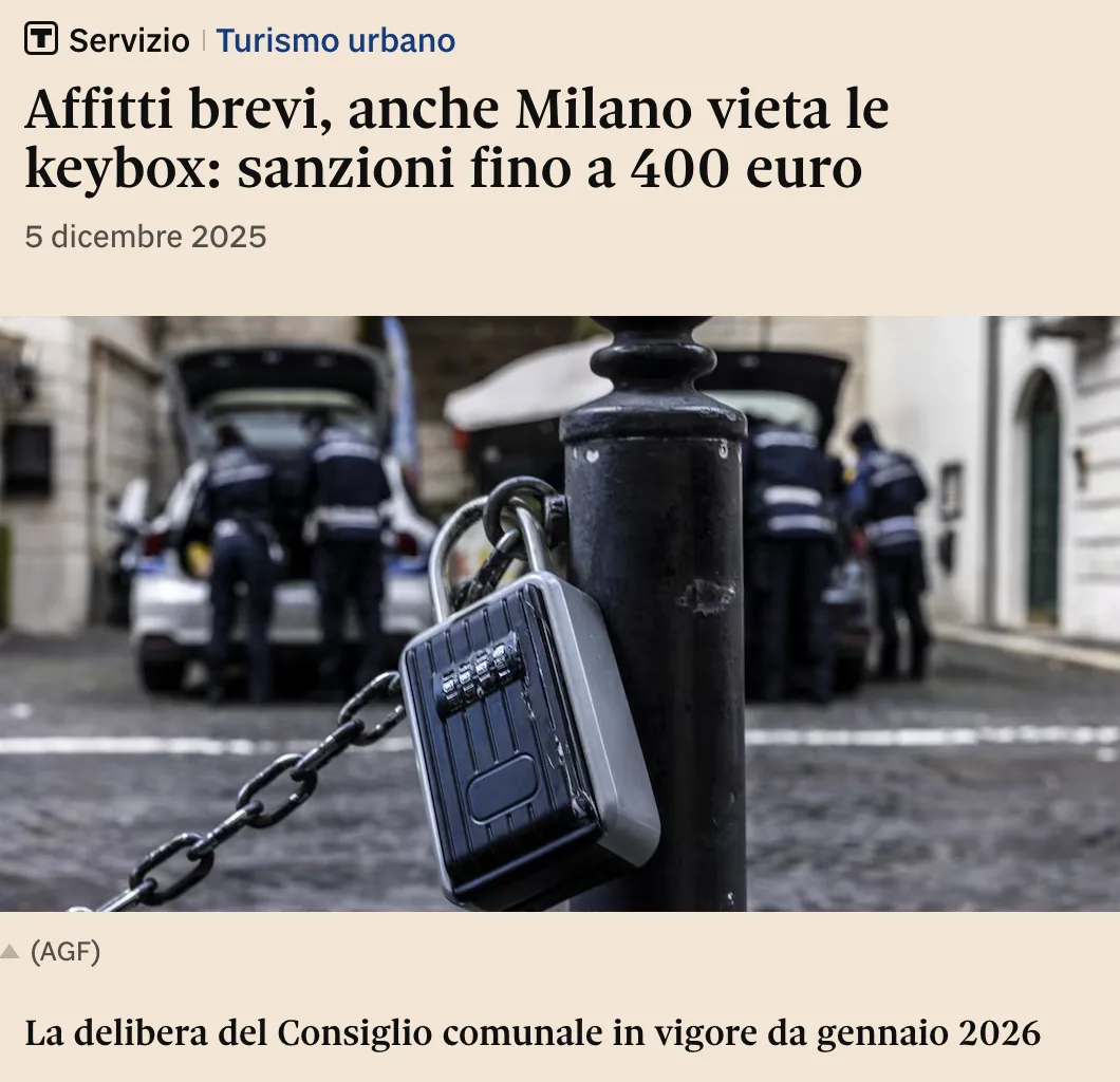 Esempio di keybox installata su suolo pubblico