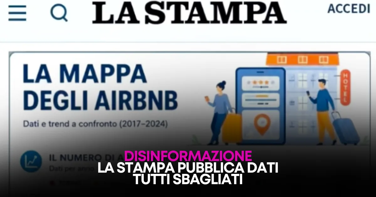 Dati falsi sugli affitti brevi: quando l'infografica diventa propaganda