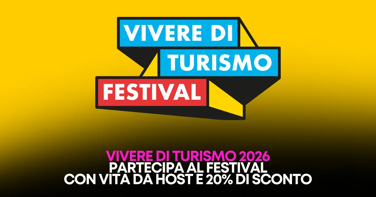 Vivere di Turismo 2026: Sconto 20% con Vita da Host (Rimini, 17-18 Nov)