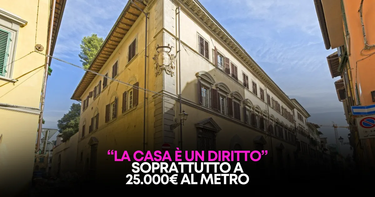 Firenze vende palazzo pubblico a 2.500€/mq: rivenduto a 25.000€/mq