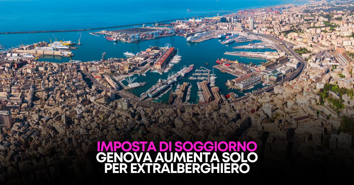 Genova: Imposta Soggiorno 2026 a 5€ per B&B e Case Vacanza